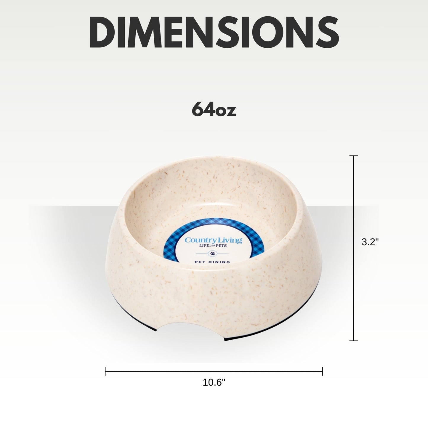 Country Living Set of 2 Natural Fiber Dog Bowls – White Swan