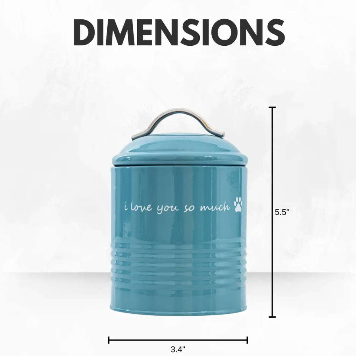 "I Love You So Much" Dog Treat Canister Gift Set – Pink & Blue