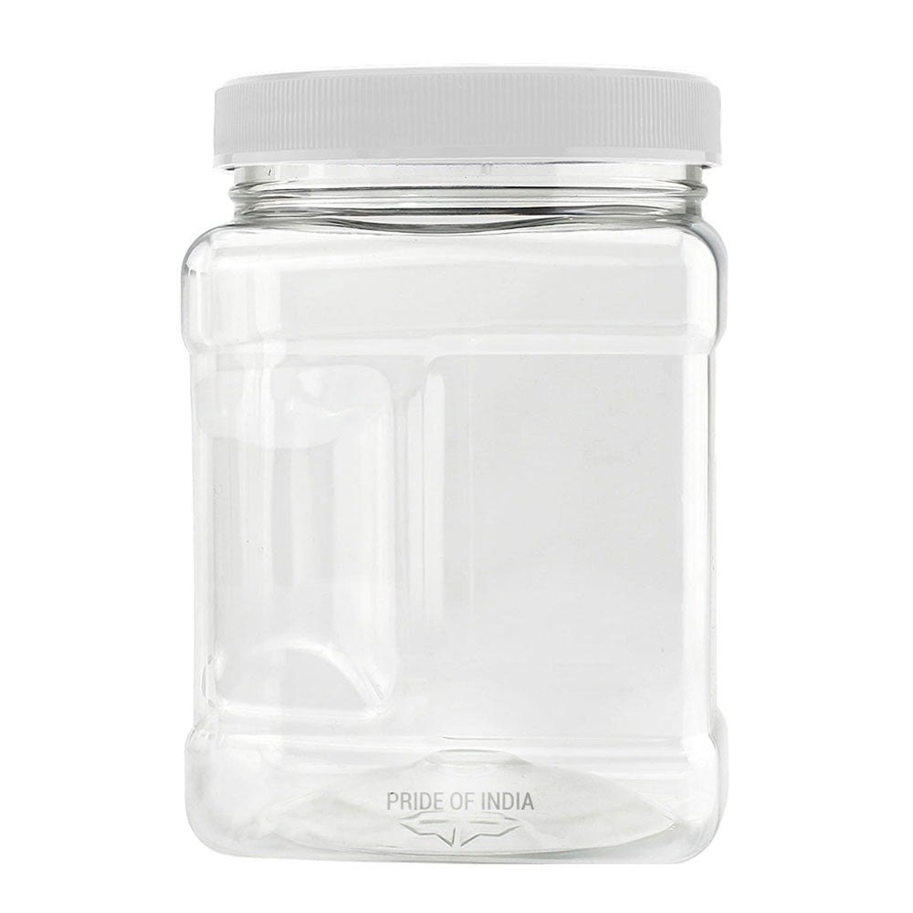 Clear PET Plastic Grip Dry/Liquid Food Storage Jars w/ Caps (Food Grade - BPA Free)