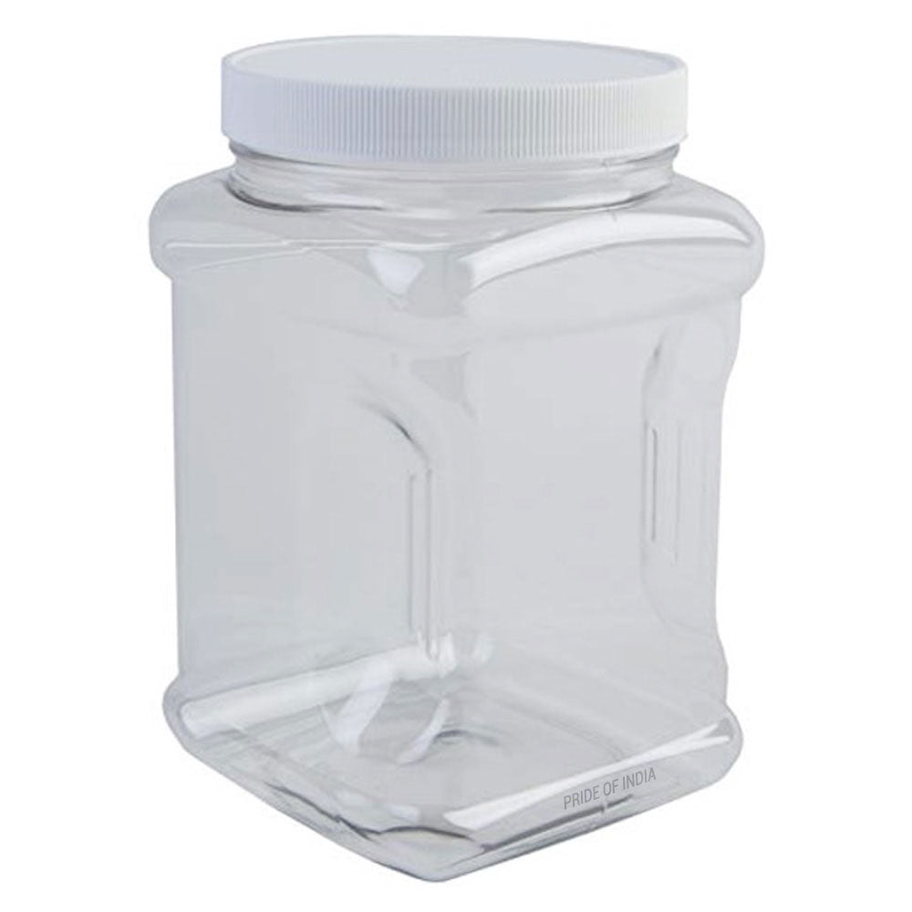 Clear PET Plastic Grip Dry/Liquid Food Storage Jars w/ Caps (Food Grade - BPA Free)