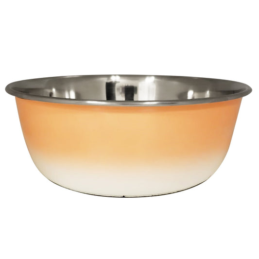 Deep Dog Bowl – Stainless Steel Bowl, Ideal for Small, Medium & Large Dogs – Peach Coral