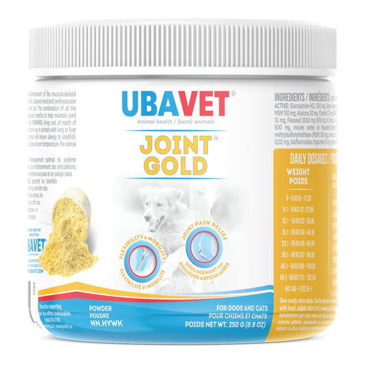 UBAVET Joint Gold Joint Care Powder for Dogs & Cats – 8.8 oz (250g)