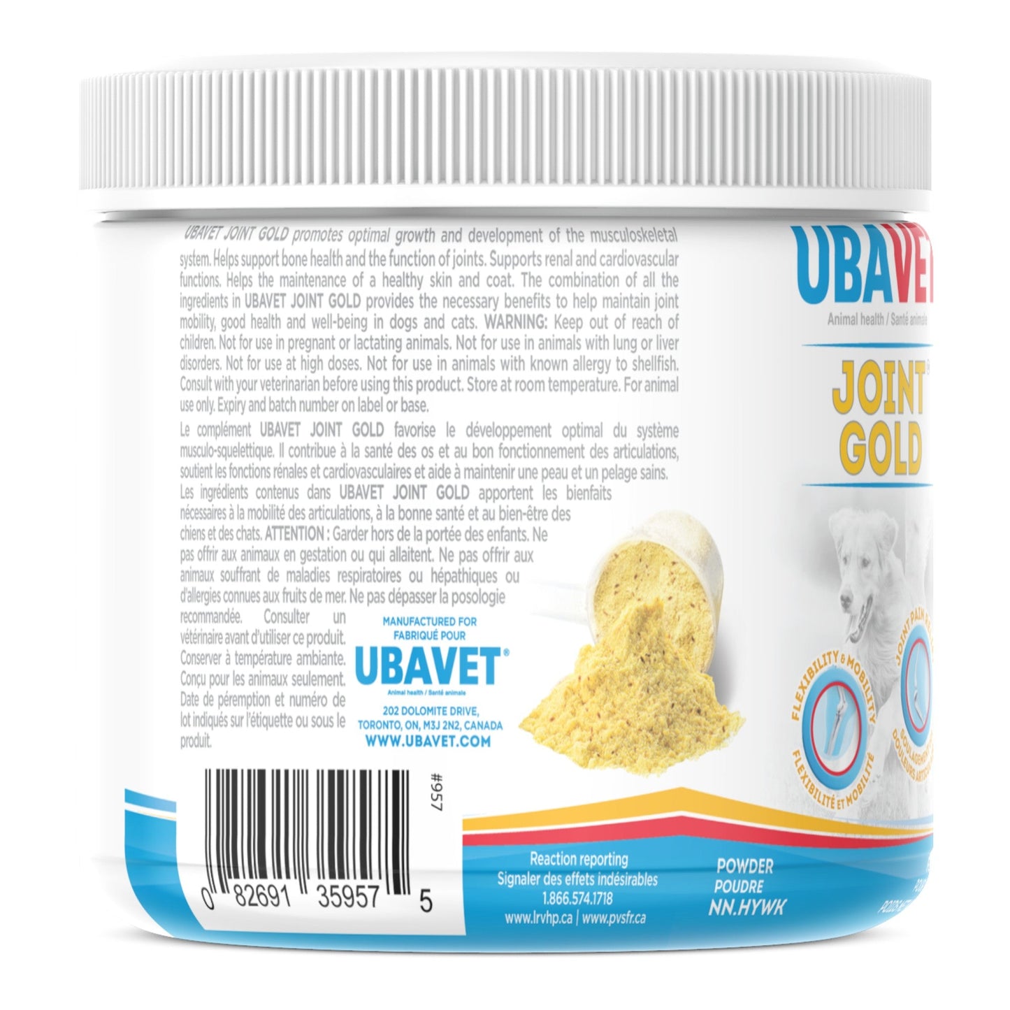 UBAVET Joint Gold Joint Care Powder for Dogs & Cats – 8.8 oz (250g)