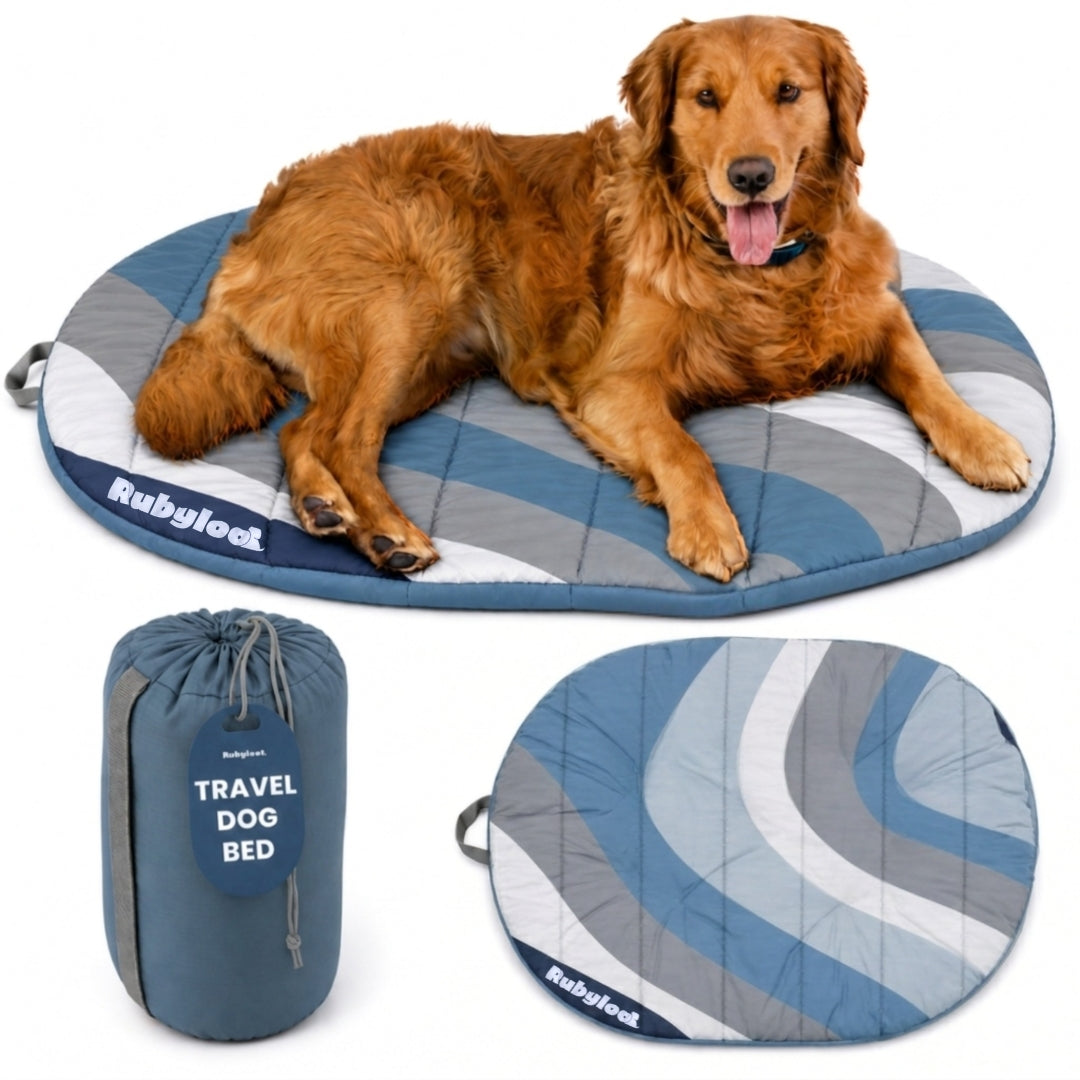 Travel Dog Bed – Foldable, Lightweight, Water Resistant Mat